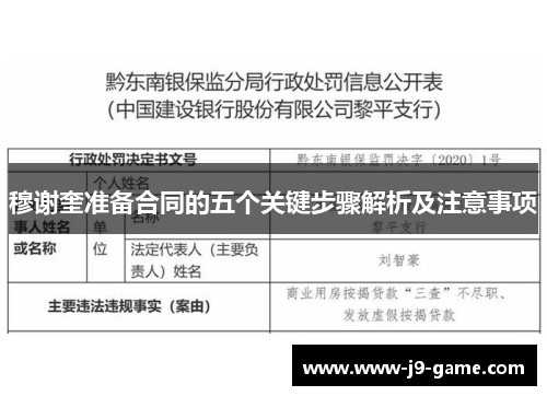 穆谢奎准备合同的五个关键步骤解析及注意事项